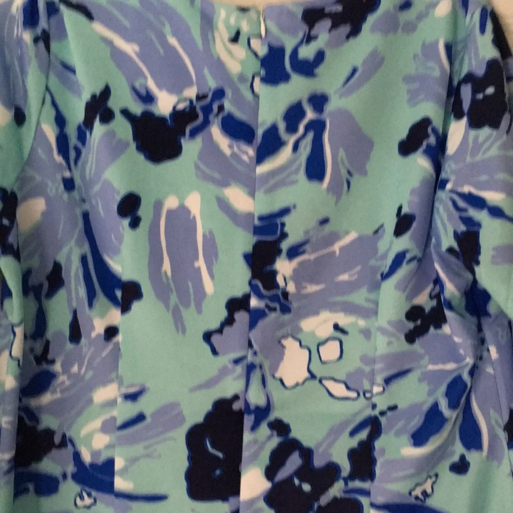 NWT CK Bradley Hudson blue floral shift dress M L - Picture 7 of 13